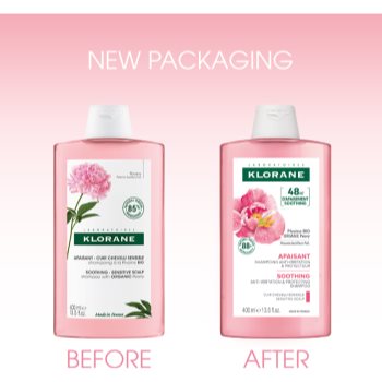Klorane Peony Soothing Sensitive Hair Scalp Shampoo șampon pentru piele sensibila - imagine 3